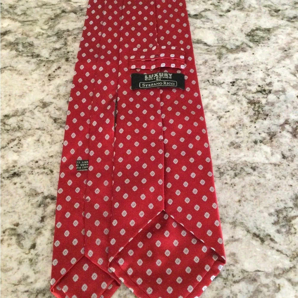 Stafford Red Polka Dot Silk Tie